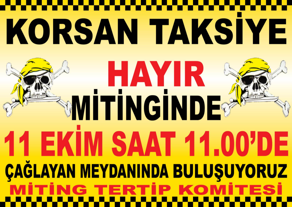 Miting Afişleri Dağıtılıyor